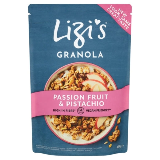 Lizi's Passionfruit & Pistachio Granola - 10 x 400Gr