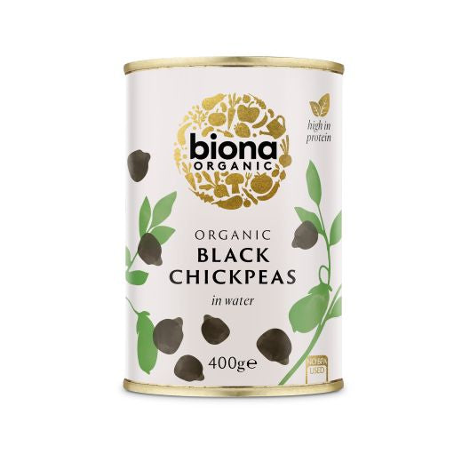 Biona Organic Black Chick Peas - 6 x 400Gr