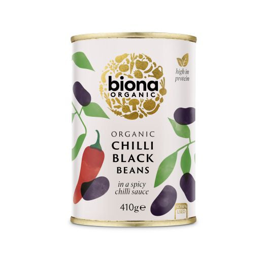 Biona Organic Chilli Black Beans - 6 x 410Gr