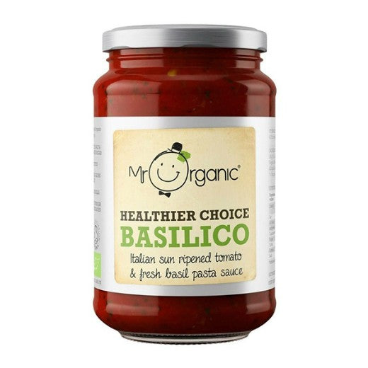 Mr Organic Basilico Pasta Sauce - 6 x 350Gr