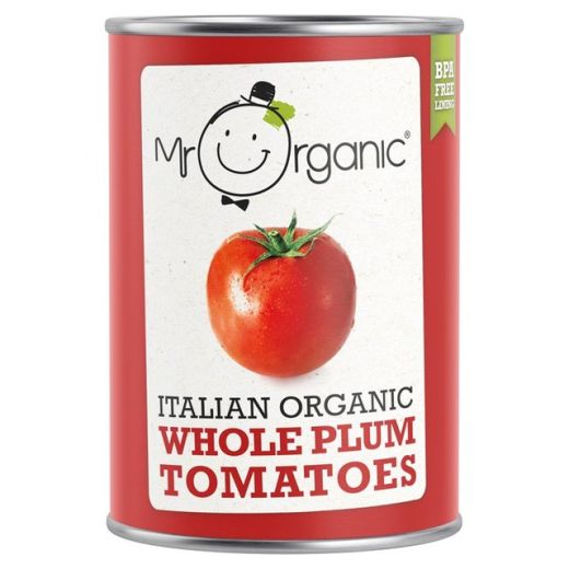 Mr Organic Whole Peeled Tomato - 12 x 400Gr