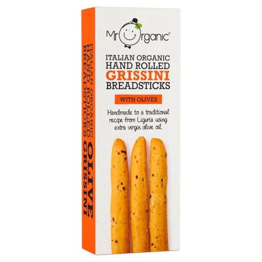 Mr Organic Grissini Breadsticks Olives - 10 x 130Gr