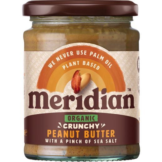 Meridian Organic Crunchy Peanut Butter With Salt - 6 X 280Gr