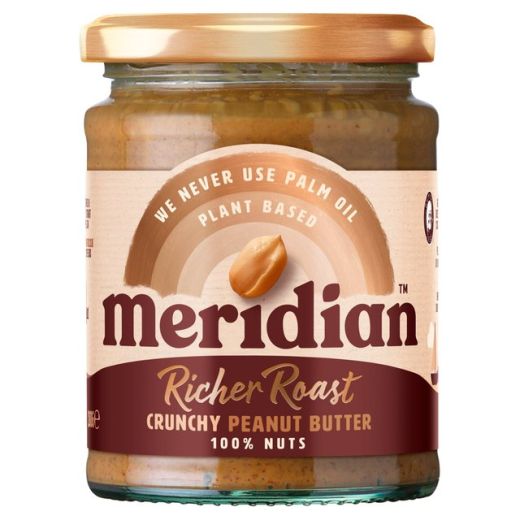 Meridian Rich Roasted Peanut Butter Crunchy - 6 X 280Gr