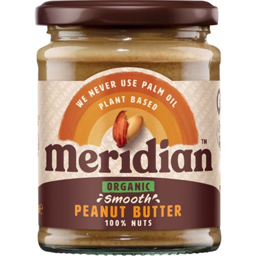 Meridian Organic Peanut Butter Smooth 100% - 6 X 280Gr