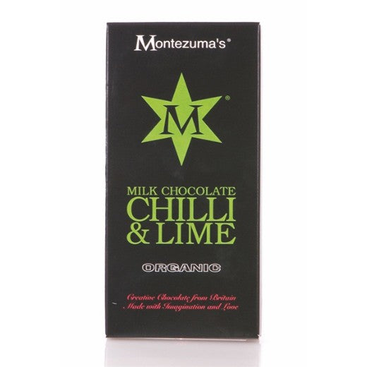 Montezuma's Hot Pickle Milk Chocolate Chilli & Lime - 12 x 90Gr