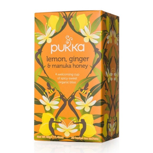 Pukka Lemon & Ginger +Manuka Tea - 4 x 20 Bags