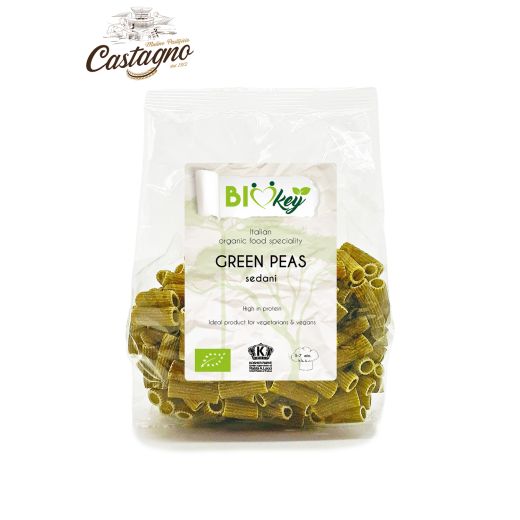 Biokey Organic 100% Green Peas Sedani - 12 x 250Gr