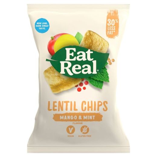 Eat Real Lentil Mango & Mint Flavour Chips - 10 x 95Gr