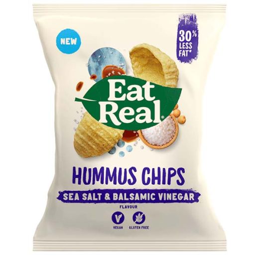 Eat Real Hummus Sea Salt And Balsamic Vinegar - 10 x 110Gr