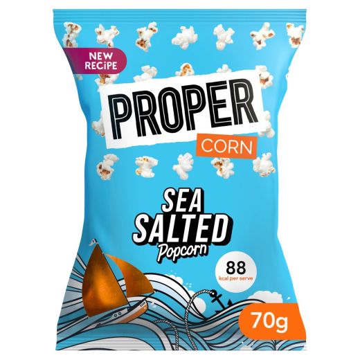 Propercorn Lightly Sea Salted Popcorn - 8 X 70Gr