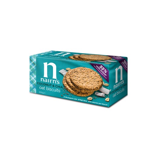 Nairn's Coconut & Chia Oat Biscuits - 10 x 200Gr