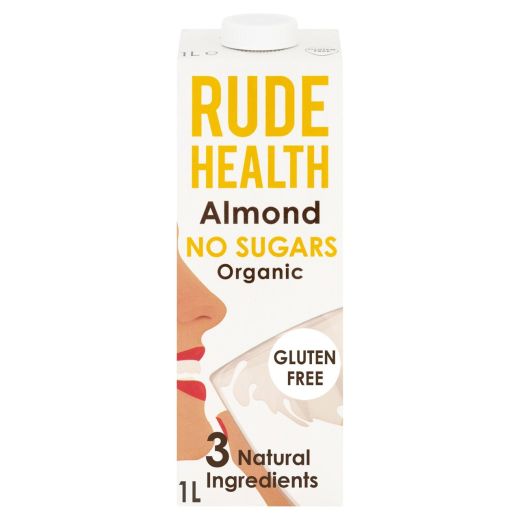 Rude Health Organic No Sugar Almond - 6 x 1Lt