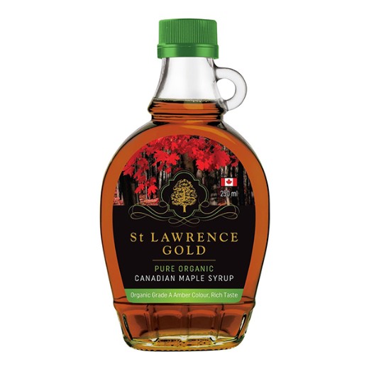 St. Lawrence Gold Organic Maple Syrup (Amber Colour) - 12 x 250Ml