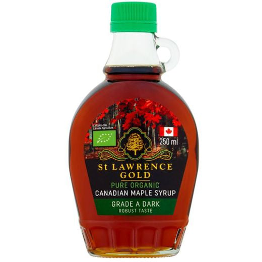 St. Lawrence Gold Organic Maple Syrup (Dark Colour Amber)- 12 x 250Ml