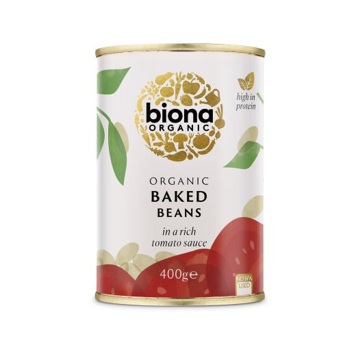 Biona Organic Baked Beans In Tomato Sauce - 12 x 400Gr