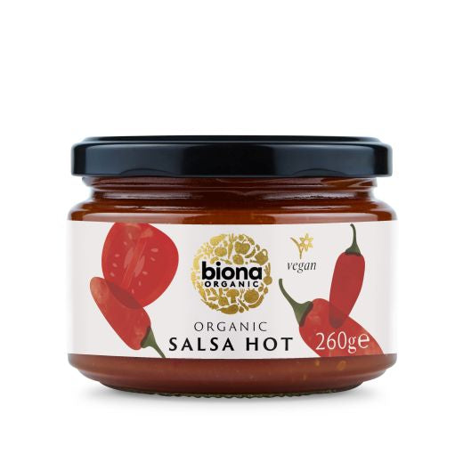 Biona Organic Salsa Dip Sauce- Hot / Picante - 6 x 260Ml