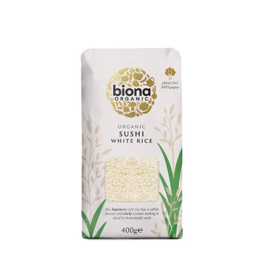 Biona Organic Sushi Rice White Organic - 6 x 400Gr