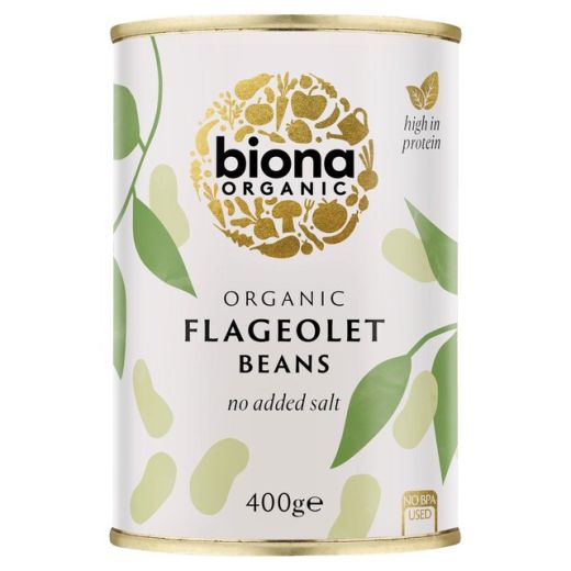 Biona Organic Flageolet Beans - 6 x 400Gr