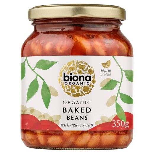 Biona Organic Baked Beans In Tomato Sauce Jars - 6 x 350Gr