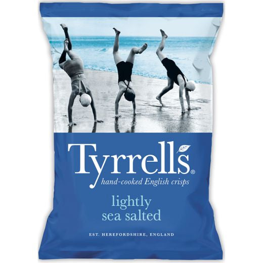 Tyrrells Lightly Sea Salted Potato Chips - 12 x 150Gr