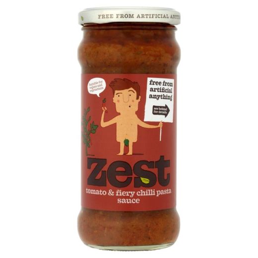 Zest Tomato & Fiery Chilli Pasta Sauce - 6 x 340Gr