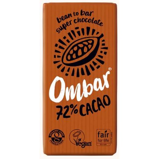 Ombar 72% Cacao Chocolate Bar - 10 x 35Gr