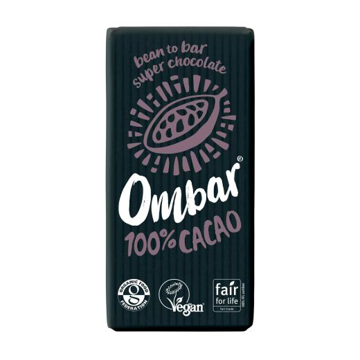 Ombar 100% Cacao Chocolate Bar - 10 x 35Gr