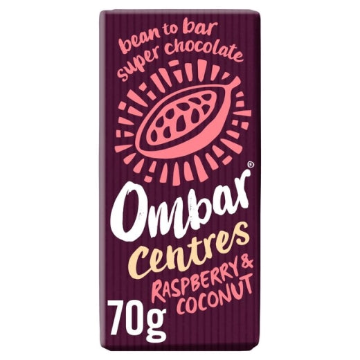 Ombar Raspberry & Coconut Centre Bar - 10 x 70Gr