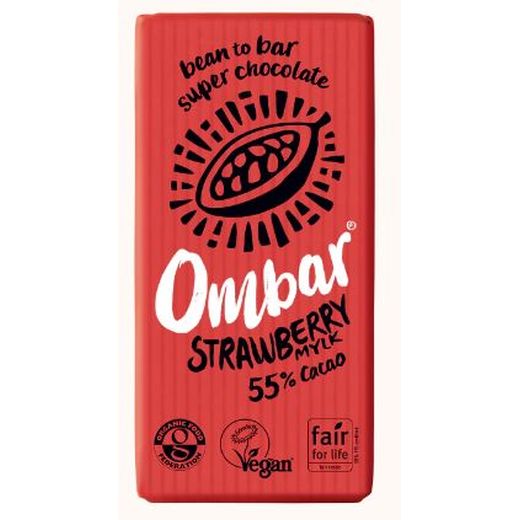 Ombar Strawberry Mylk Chocolate Bar - 10 x 35Gr