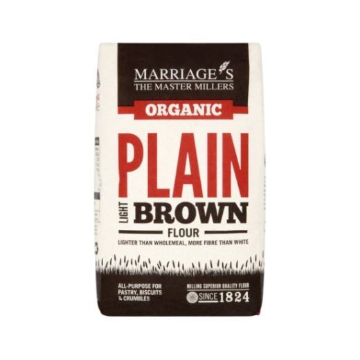 Marriage's Organic Plain Brown Flour - 6 x 1KG