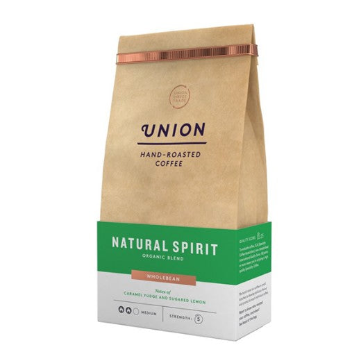 Union Coffee Organic Natural Spirit Wholebean - 6 x 200Gr