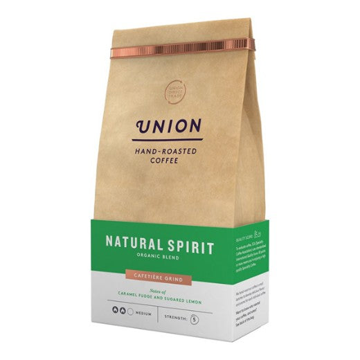 Union Coffee Organic Natural Spirit Cafetiere - 6 x 200Gr